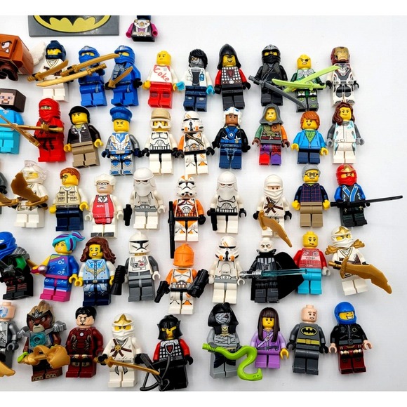 LEGO MINIFIGURE LOT STAR‎ WARS MARVEL NINJAGO WEAPONS 212TH CLONE TROOPS 50 FIGS - Picture 3 of 7